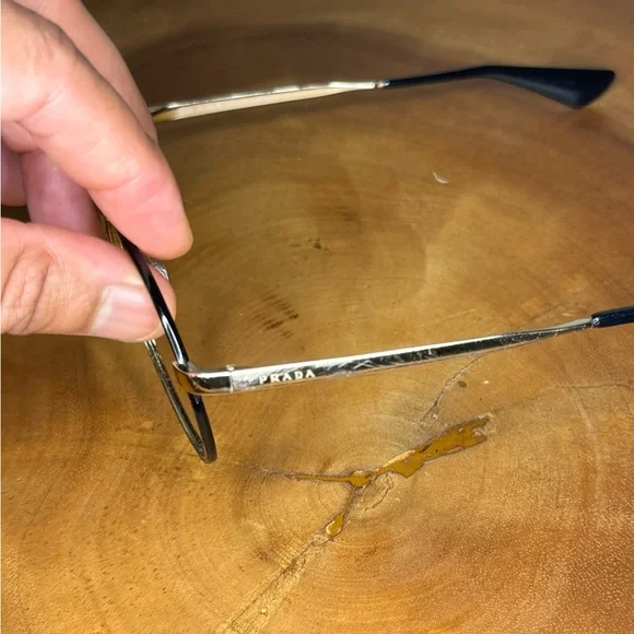 Prada Men's Glasses in Elegant Gold - Picture 5 of 5